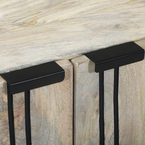 vidaXL Bathroom Furniture Set 3 pcs White Solid rough mango wood