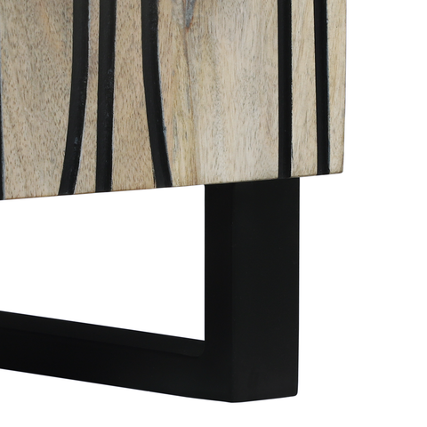 vidaXL Bathroom Furniture Set 3 pcs White Solid rough mango wood