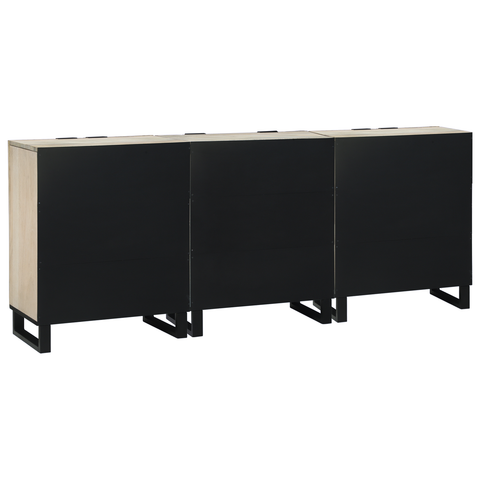 vidaXL Bathroom Furniture Set 3 pcs White Solid rough mango wood