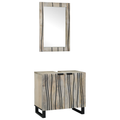 vidaXL Bathroom Furniture Set with Shelf with Storage with Door with Mirror 2 pcs White 62 x 33 x 58 cm