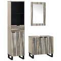 vidaXL Bathroom Furniture Set with Drawer with Shelf 3 pcs White 38 x 33 x 160 cm