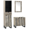 vidaXL Bathroom Furniture Set with Drawer with Shelf 3 pcs White 38 x 33 x 160 cm