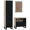 vidaXL Bathroom Furniture Set with Drawer with Shelf 3 pcs White 38 x 33 x 160 cm