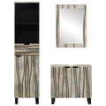 vidaXL Bathroom Furniture Set with Drawer with Shelf 3 pcs White 38 x 33 x 160 cm