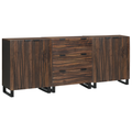 vidaXL Bathroom Furniture Set with Drawer with Shelf with Storage with Door 3 pcs Brown Large