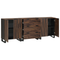 vidaXL Bathroom Furniture Set with Drawer with Shelf with Storage with Door 3 pcs Brown Large