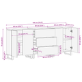 vidaXL Bathroom Furniture Set with Drawer with Shelf with Storage with Door 3 pcs Brown Large
