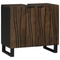 vidaXL Bathroom Furniture Set with Shelf with Storage with Door with Mirror 2 pcs Brown Standard