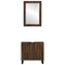vidaXL Bathroom Furniture Set with Shelf with Storage with Door with Mirror 2 pcs Brown Standard