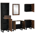 vidaXL Bathroom Furniture Set with Drawer with Shelf 5 pcs White 38 x 33 x 160 cm
