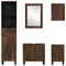 vidaXL Bathroom Furniture Set with Drawer with Shelf 5 pcs White 38 x 33 x 160 cm