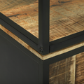 vidaXL Highboard 70x35x180 cm Solid Rough Wood Mango