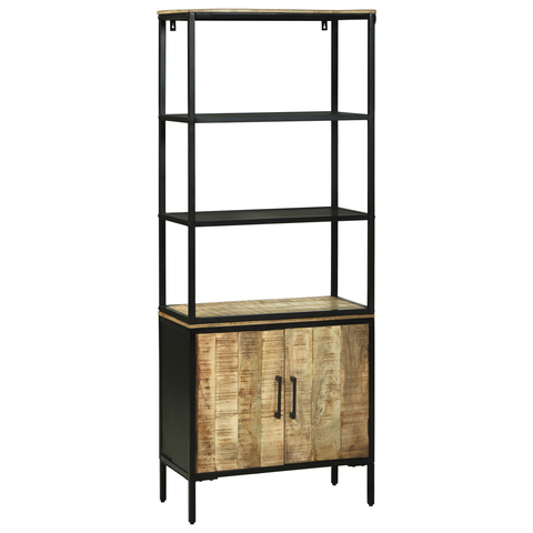 vidaXL Highboard 70x35x180 cm Solid Rough Wood Mango