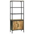 vidaXL Highboard 70x35x180 cm Solid Rough Wood Mango