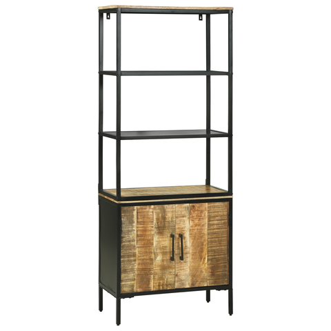 vidaXL Highboard 70x35x180 cm Solid Rough Wood Mango