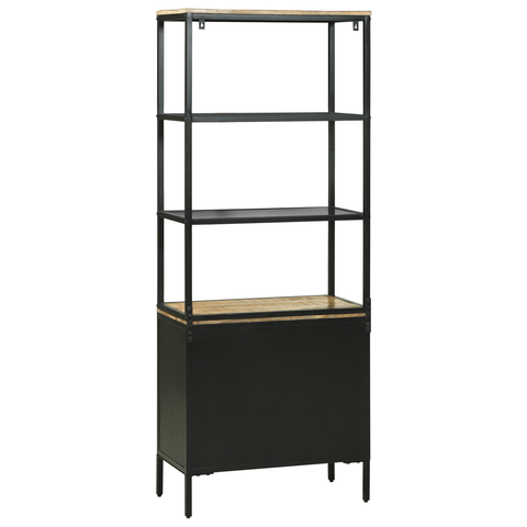 vidaXL Highboard 70x35x180 cm Solid Rough Wood Mango