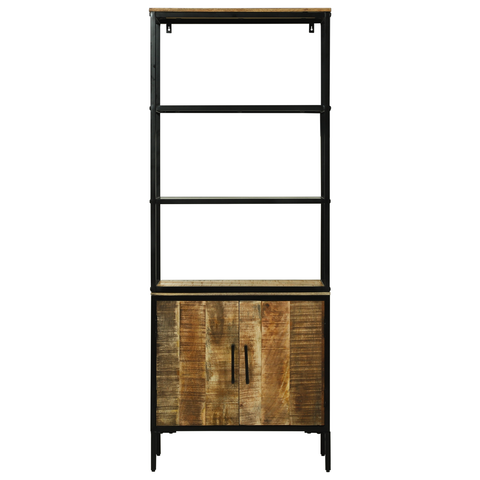 vidaXL Highboard 70x35x180 cm Solid Rough Wood Mango