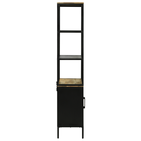 vidaXL Highboard 70x35x180 cm Solid Rough Wood Mango