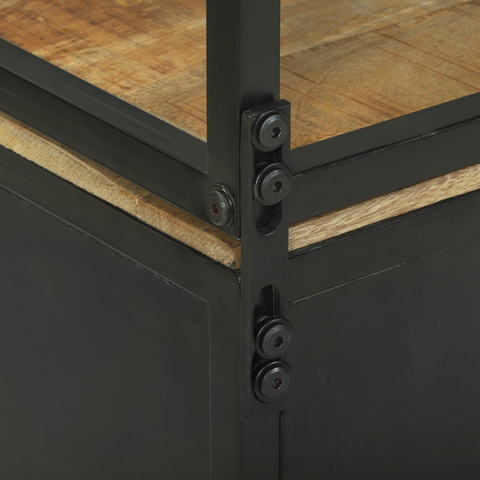 vidaXL Highboard 70x35x180 cm Solid Rough Wood Mango