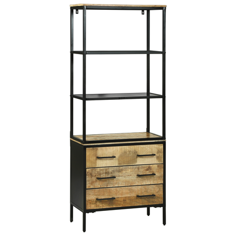 vidaXL Highboard 70x35x180 cm Solid Rough Wood Mango