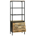 vidaXL Highboard 70x35x180 cm Solid Rough Wood Mango