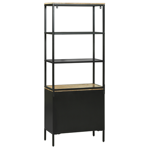 vidaXL Highboard 70x35x180 cm Solid Rough Wood Mango