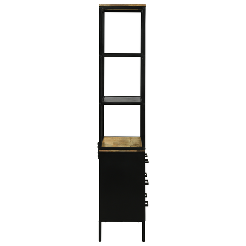 vidaXL Highboard 70x35x180 cm Solid Rough Wood Mango