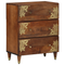 vidaXL 3 Piece Bathroom Furniture Set Solid Rough Wood Mango