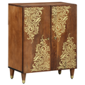 vidaXL 3 Piece Bathroom Furniture Set Solid Rough Wood Mango