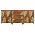 vidaXL 3 Piece Bathroom Furniture Set Solid Rough Wood Mango