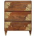 vidaXL 3 Piece Bathroom Furniture Set Solid Rough Wood Mango