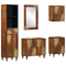 vidaXL 5 Piece Bathroom Furniture Set Solid Rough Wood Mango