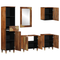 vidaXL 5 Piece Bathroom Furniture Set Solid Rough Wood Mango