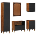 vidaXL 5 Piece Bathroom Furniture Set Solid Rough Wood Mango