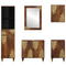 vidaXL 5 Piece Bathroom Furniture Set Solid Rough Wood Mango