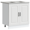 vidaXL Kitchen Cabinet with Door Kalmar 2 pcs White 80 x 46 x 81.5 cm
