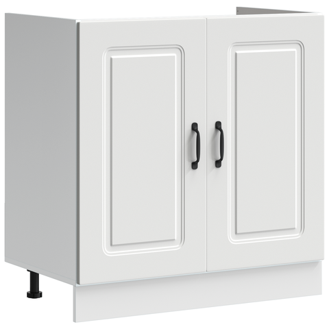 vidaXL Kitchen Cabinet with Door Kalmar 2 pcs White 80 x 46 x 81.5 cm