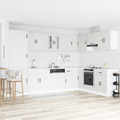 vidaXL Kitchen Cabinet with Door Kalmar 2 pcs White 80 x 46 x 81.5 cm