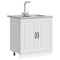 vidaXL Kitchen Cabinet with Door Kalmar 2 pcs White 80 x 46 x 81.5 cm