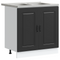 vidaXL Kitchen Cabinet with Door Kalmar 2 pcs Black 80 x 46 x 81.5 cm