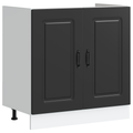 vidaXL Kitchen Cabinet with Door Kalmar 2 pcs Black 80 x 46 x 81.5 cm