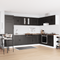 vidaXL Kitchen Cabinet with Door Kalmar 2 pcs Black 80 x 46 x 81.5 cm