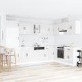vidaXL Kitchen Cabinet with Door Kalmar 2 pcs White 80 x 46 x 81.5 cm