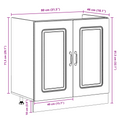 vidaXL Kitchen Cabinet with Door Kalmar 2 pcs Brown 80 x 46 x 81.5 cm