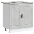 vidaXL Kitchen Cabinet with Door Kalmar 2 pcs Grey 80 x 46 x 81.5 cm