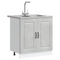 vidaXL Kitchen Cabinet with Door Kalmar 2 pcs Grey 80 x 46 x 81.5 cm