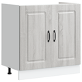 vidaXL Kitchen Cabinet with Door Kalmar 2 pcs Grey 80 x 46 x 81.5 cm