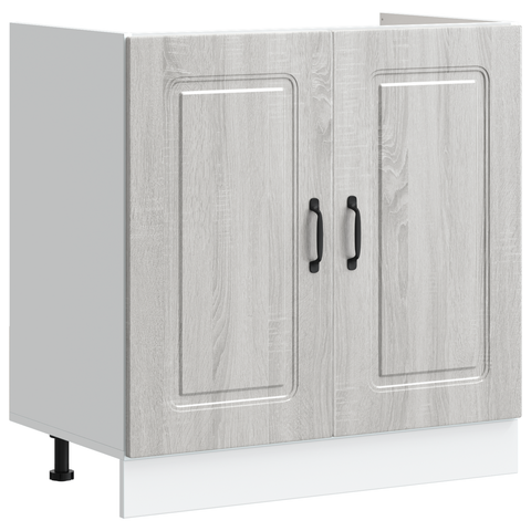 vidaXL Kitchen Cabinet with Door Kalmar 2 pcs Grey 80 x 46 x 81.5 cm