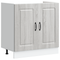 vidaXL Kitchen Cabinet with Door Kalmar 2 pcs Grey 80 x 46 x 81.5 cm