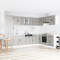 vidaXL Kitchen Cabinet with Door Kalmar 2 pcs Grey 80 x 46 x 81.5 cm